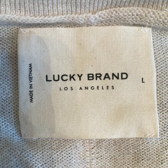 Lucky Brand V- Neck Ivory Sweater - NWT - Picture 5 of 9